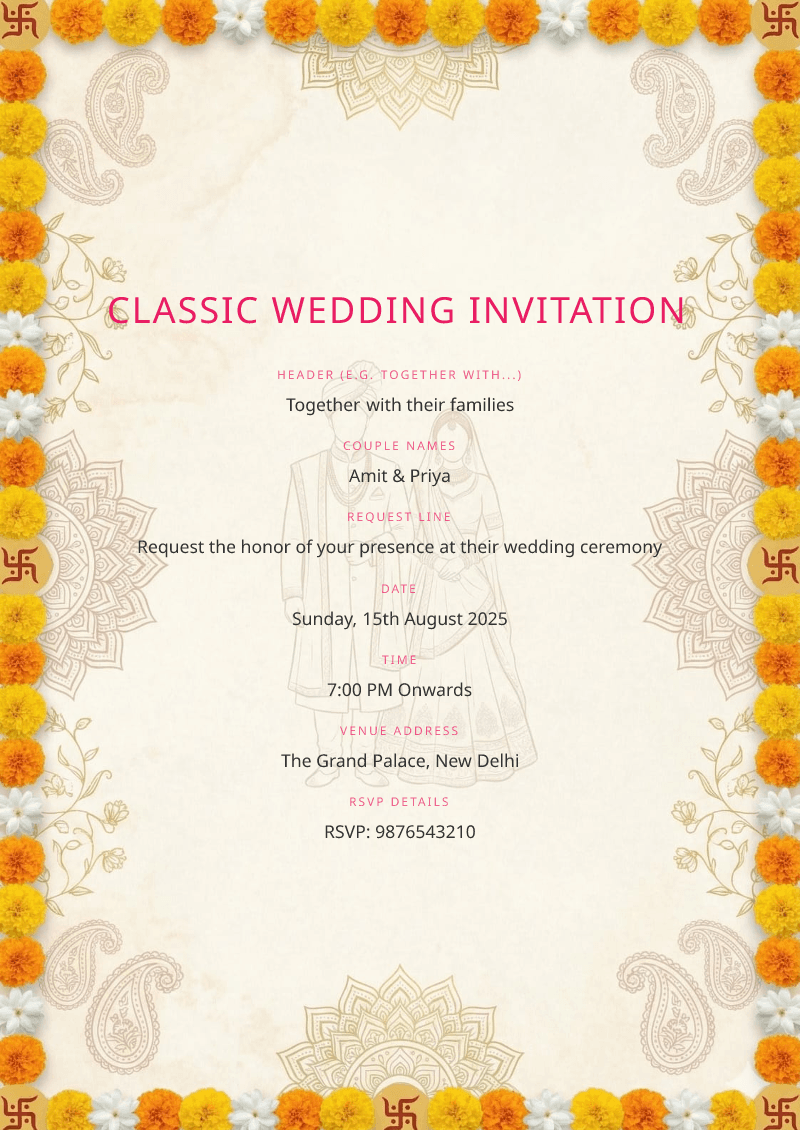 Classic Wedding Invitation